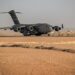 A Boeing C-17 Globemaster III takes off June 19th, 2021 at Air Base 201 in Niger. By U.S. Air Force photo by Airman 1st Class Jan K. Valle